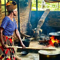The kitchen feeding 500 girls