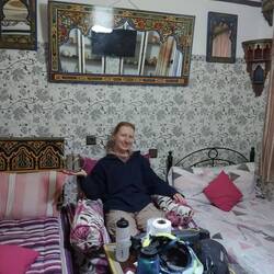 Das Wohnzimmer unsere Übernachtungsoption mit Hausherrin Hanna