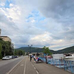 We found it interesting that the locals sit on the benches facing the road, not the Danube River.