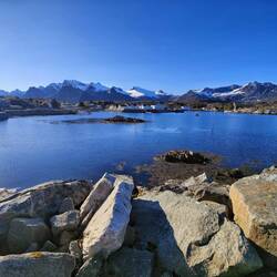 Blick auf Kabelvåg von der Mole
