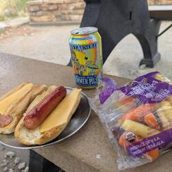 Dinner at the campsite