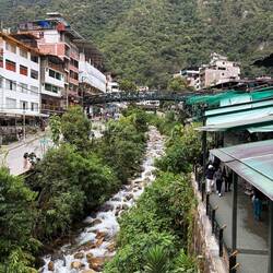 The river running through Aguas Calientes