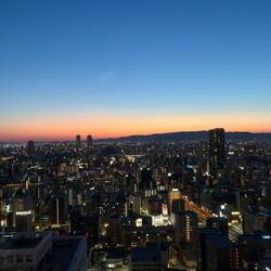 Sonnenuntergang von der Dachterrassr meines Hotels aus.