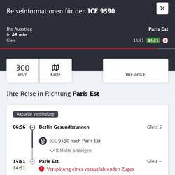 300 km/h... Da war der Zug noch pünktlich!