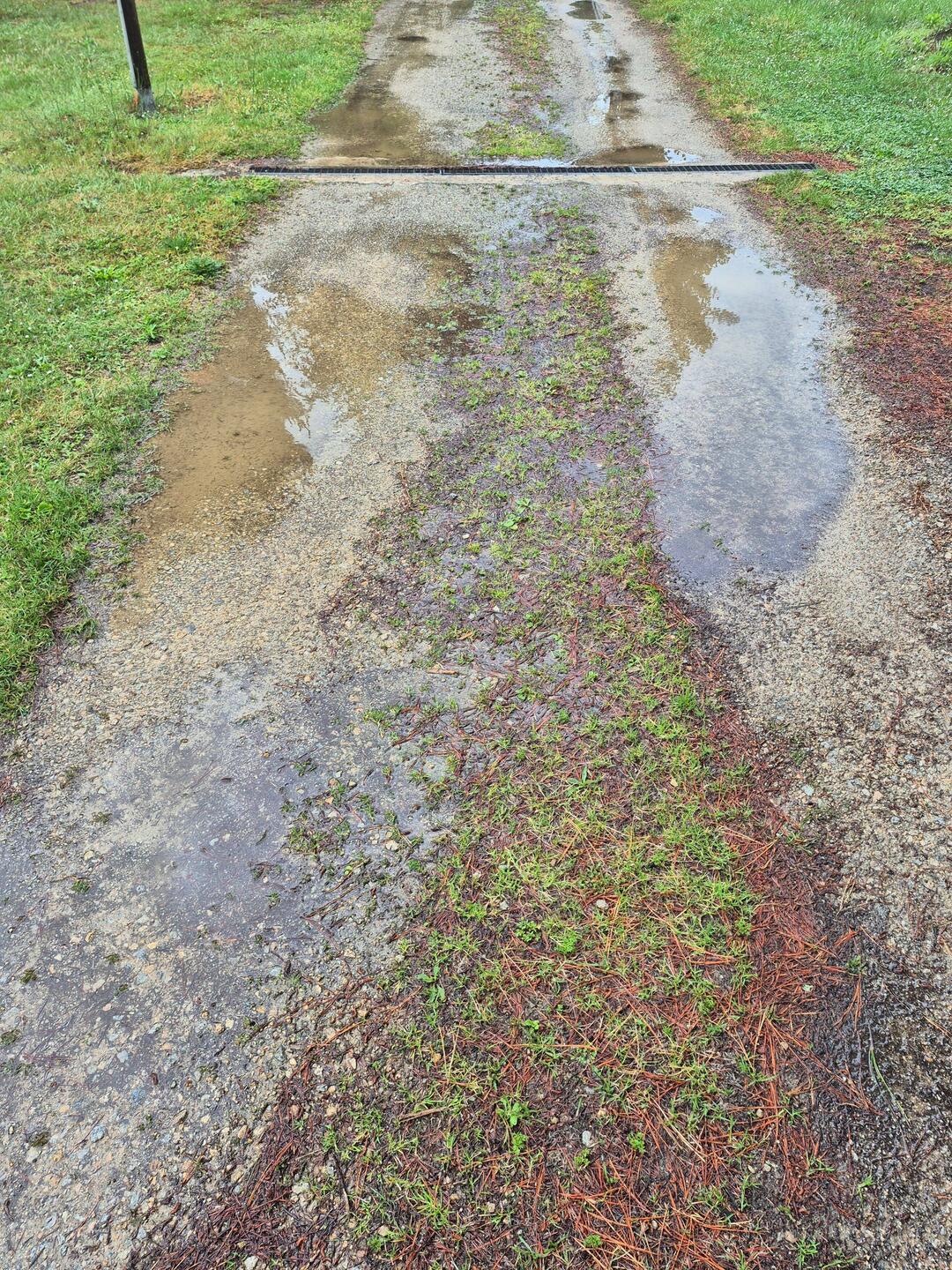 Viel Wasser auf dem Platz heute.