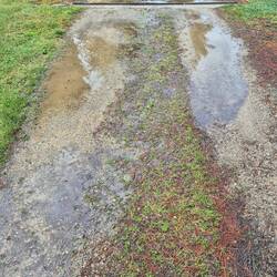 Viel Wasser auf dem Platz heute.