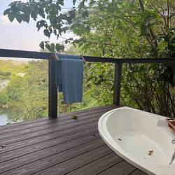 Außenbadewanne mit Nilblick