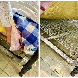 A mattress stuffed with sheep's wool needs an esparta mat to protect it from the springs.