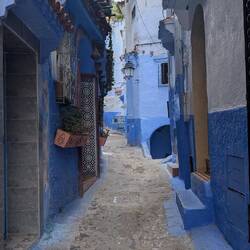 Blau No. 3 - Bevor die Shops öffnen hat man die Gassen der Medina noch für sich