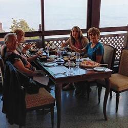 Lunch at the hotel. The valley below.