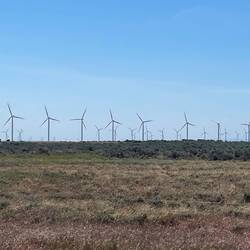 Wind turbines = wind