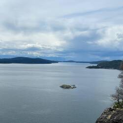 Looking out over Desolation Sound from the Bold Head trail overlook
