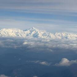 The eastern Himalayas from the airplane