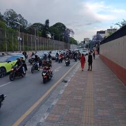 Typical heavy traffic near the Thamel tourist shopping district