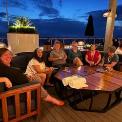 I found Marc with his cruise ship harem