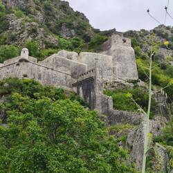 Looking up to the fort