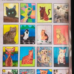 Cat museum children's drawings