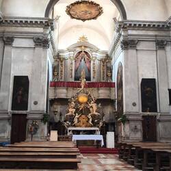 Inside church