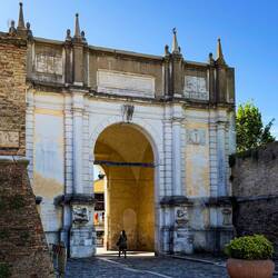 Porta Adriana (10th century; rebuilt and moved here in 1545) ... aka Porta Cavour — Ravenna, Italy.