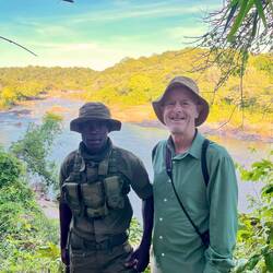 Freddie and Grant above the Bua River.