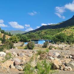 Camping vom Flussbett,