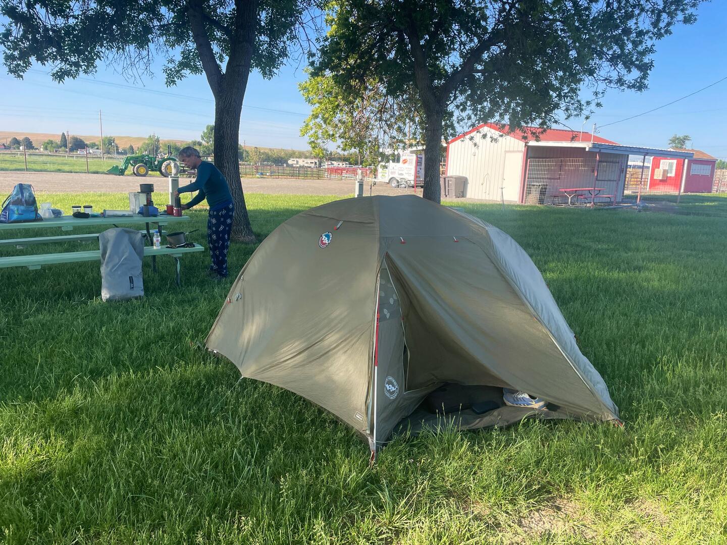Camping in the fairgrounds