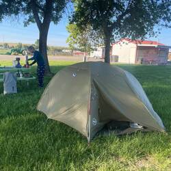 Camping in the fairgrounds