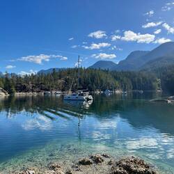 More boats anchored in Melanie Cove