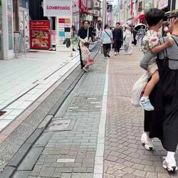 Cat Street, a famous shopping street in Harujuku. Most stores sell US vintage tee shirts