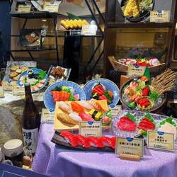 Formerly wax, now plastic vinyl chloride food displays outside restaurants