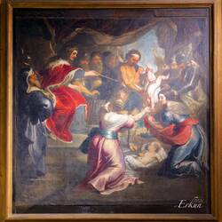 "Solomon's Judgement" (Anonymous Venetian artist; 18th century) — Archiepiscopal Museum.