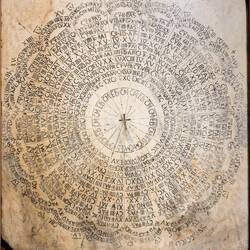 Marble Easter calendar from the 6th century — to calculate Easter dates for 532 to 632.