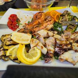 Meine erste Frutti di Mare Platte im Restaurant des Campings