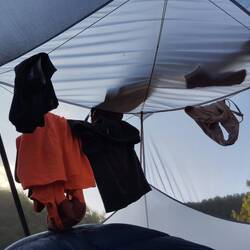 Der erste Eindruck nach dem Aufwachen im Zelt ⛺