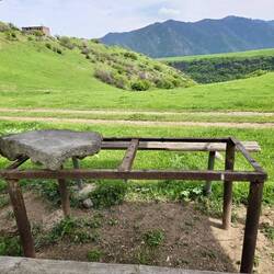 Ben's table that he improved - the shelter itself is actually over 50 years old!