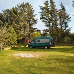 Heute auf einem Campingplatz, sogar kurz mit Sonne 👍
