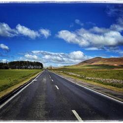 on the road