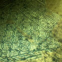 Mosaic floor of the flooded crypt at the Basilica di San Francesco — Ravenna, Italy.