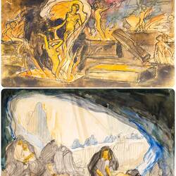 Sketches submitted by Wostry in 1921 for the interior decoration of the Basilica di San Francesco.