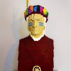 Indiante: Dante of the new millennium ... as wise as a tribal chief; playful as a child dressing up.