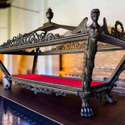 Chest in which Dante's remains were displayed on the 6th centenary of his birth ... Museo Dante.