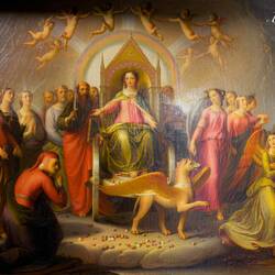 "Dante's Meeting with Beatrice in Purgatory" (by A. Pierini) ... on loan from the Uffizi Gallery.