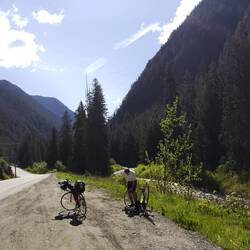 There are worse places to catch a puncture!