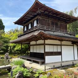 Der silberne Pavillon Ginkakuji, der aber nie versilbert wurde.