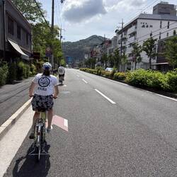 Es war total cool mit dem Velo unterwegs zu sein, dabei war auch ein Paar aus Italien.