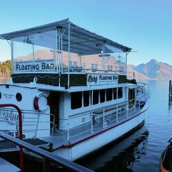 Had a drink at the floating bar before strolling back to Creeksyde