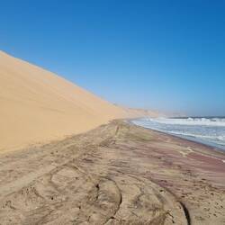 Where Namib meets ocean. We drove through there.