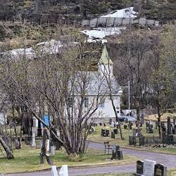 Friedhof, das einzige unzerstörte Gebiet der. stadt