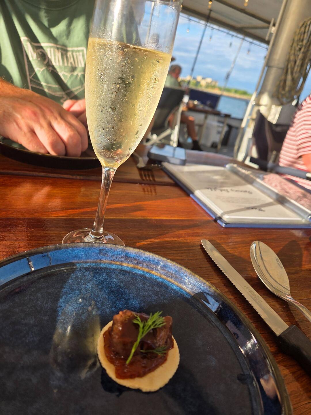 Kangaroo and bush tomato appetisers