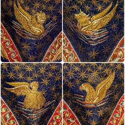 Symbols of the Evangelists: clockwise from top left ... Mark, Luke, Matthew, John.